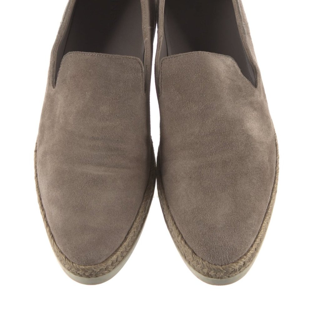 Vince Womens Dillon Espadrille Sneakers Size 7 Grey Suede Slip On Shoes